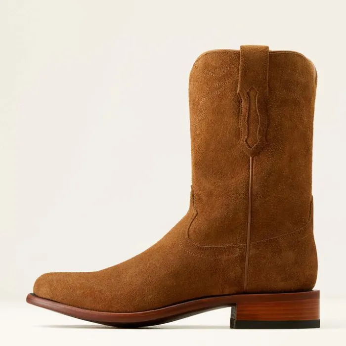 Western Boots Men Ariat Bench Made Clanton Western Boot Oiled Tan Roughout Western Boots Men Ariat Bench Made Clanton Western Boot Oiled Tan Roughout
