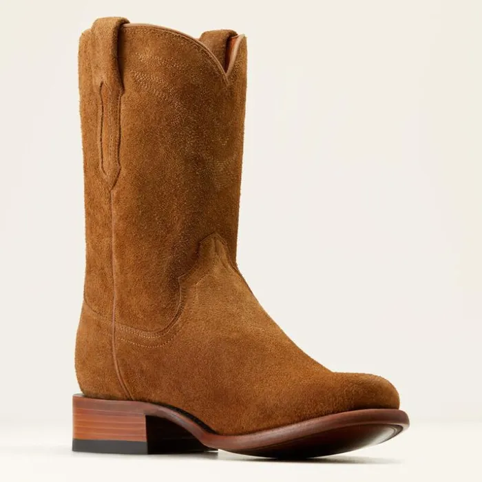 Western Boots Men Ariat Bench Made Clanton Western Boot Oiled Tan Roughout Western Boots Men Ariat Bench Made Clanton Western Boot Oiled Tan Roughout