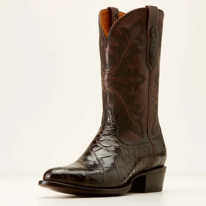 Western Boots Men Ariat Bench Made James Western Boot Hickory American Alligator