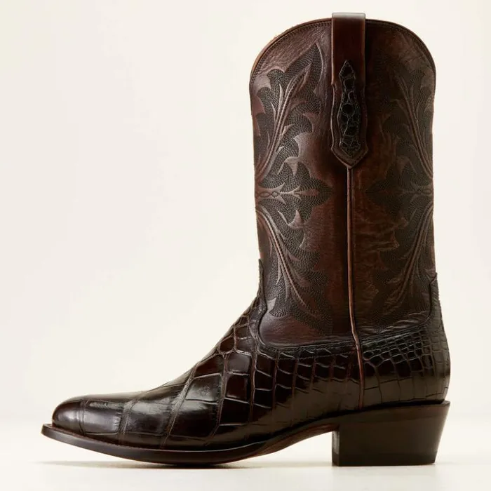 Western Boots Men Ariat Bench Made James Western Boot Hickory American Alligator Western Boots Men Ariat Bench Made James Western Boot Hickory American Alligator