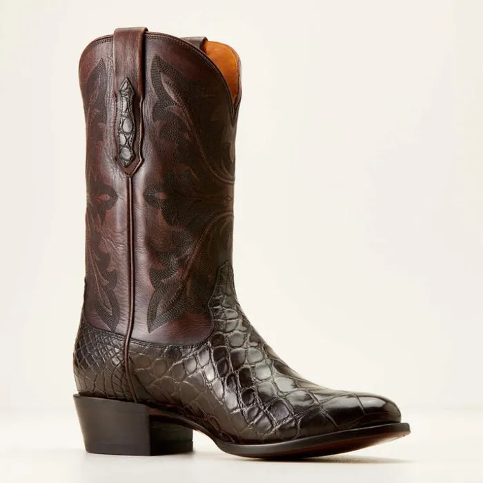 Western Boots Men Ariat Bench Made James Western Boot Hickory American Alligator Western Boots Men Ariat Bench Made James Western Boot Hickory American Alligator