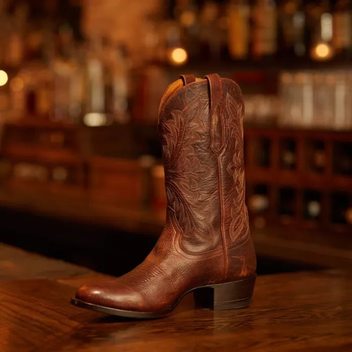 Western Boots Men Ariat Bench Made James Western Boot Saddle Brown Bison