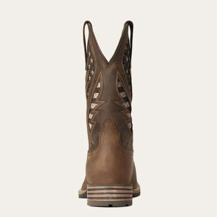 Western Boots Men Ariat Hybrid VentTEK Western Boot Distressed Brown