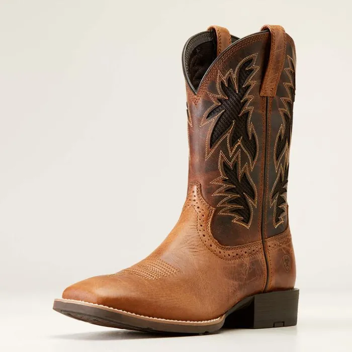 Western Boots Men Ariat Sport Cool VentTEK Western Boot Dark Tan