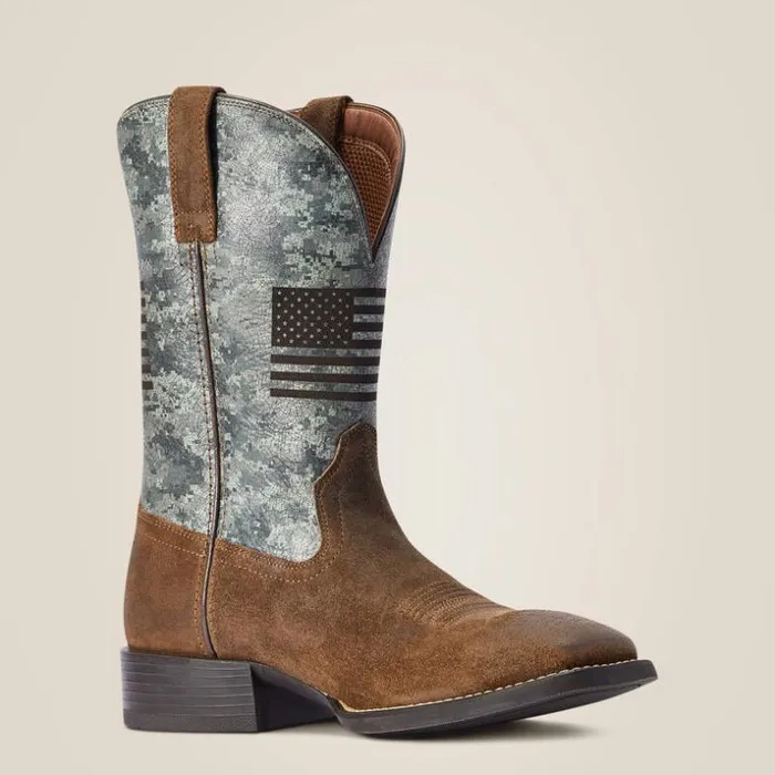 Western Boots Men Ariat Sport Flying Proud Western Boot Tumbleweed Taupe
