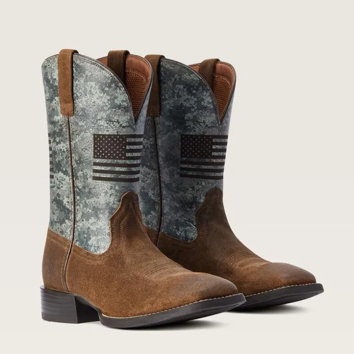 Western Boots Men Ariat Sport Flying Proud Western Boot Tumbleweed Taupe