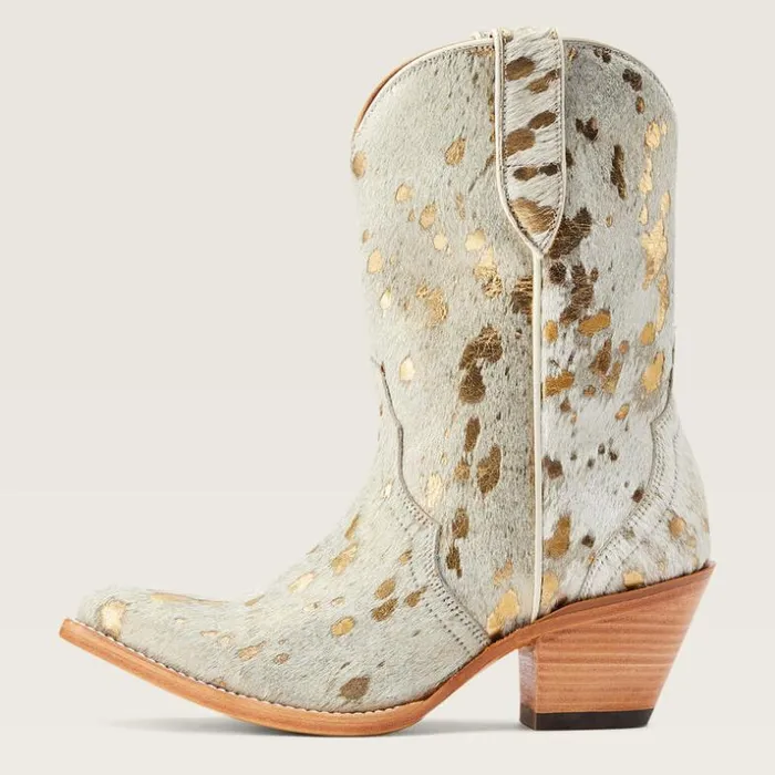 Western Boots Women Ariat Bandida Western Boot White Metallic Hair On Western Boots Women Ariat Bandida Western Boot White Metallic Hair On