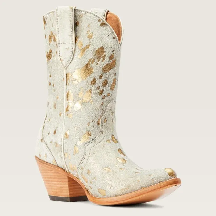 Western Boots Women Ariat Bandida Western Boot White Metallic Hair On Western Boots Women Ariat Bandida Western Boot White Metallic Hair On