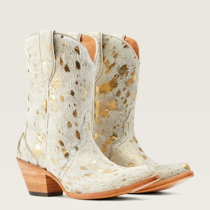 Western Boots Women Ariat Bandida Western Boot White Metallic Hair On Western Boots Women Ariat Bandida Western Boot White Metallic Hair On