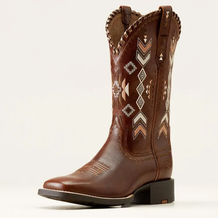 Western Boots Women Ariat Round Up Skyler Western Boot Canyon Tan