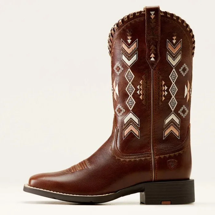 Western Boots Women Ariat Round Up Skyler Western Boot Canyon Tan