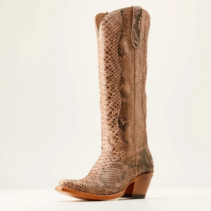 Western Boots Women Ariat Sterling Emery StretchFit Western Boot Rosewater Python