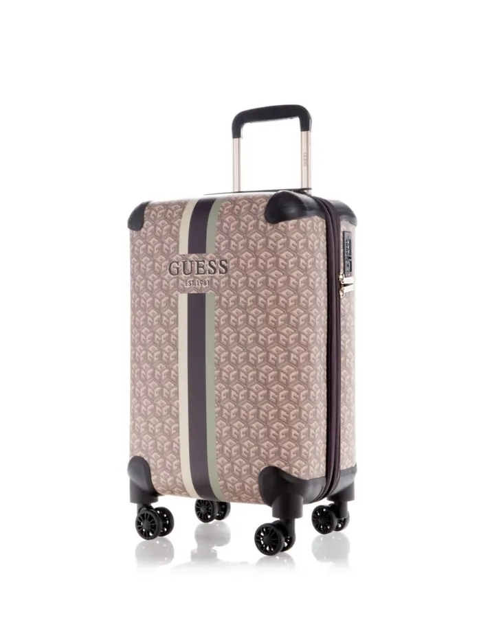 Wilder G Cube 208243 8Wheel Suitcase Espresso Logo Luggage and Travel Bags GUESS WomenMen