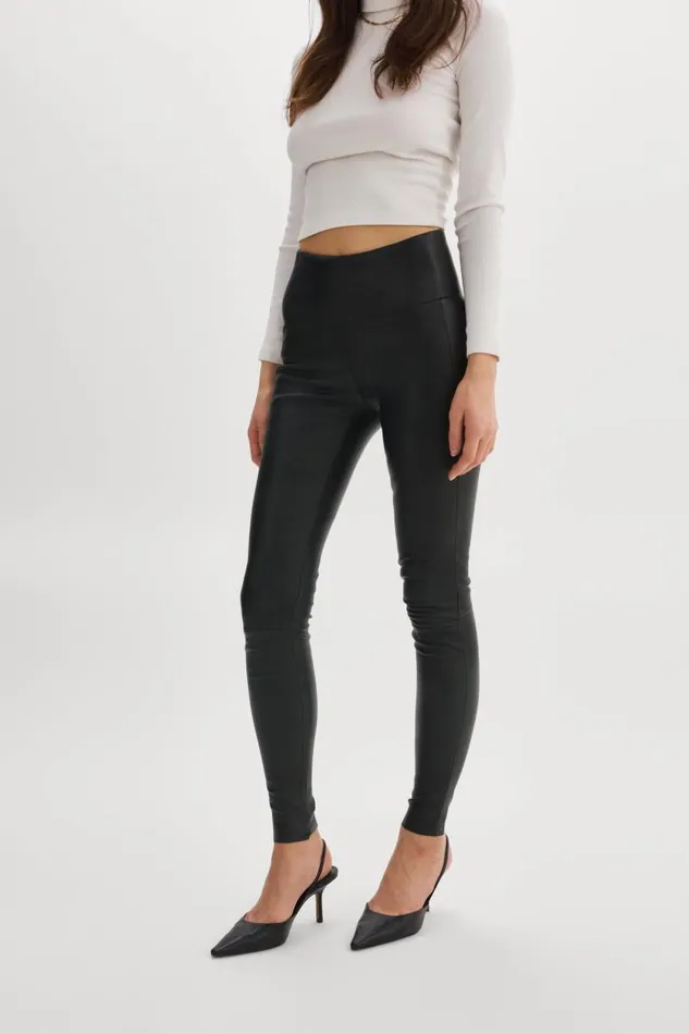 Women ANI Leather Leggings Black LAMARQUE Pants and Shorts Women ANI Leather Leggings Black LAMARQUE Pants and Shorts