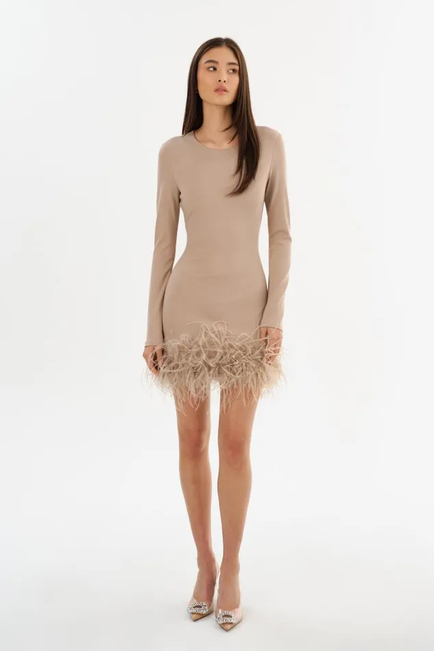 Women BAHIRA Mini Dress Champagne LAMARQUE Dresses