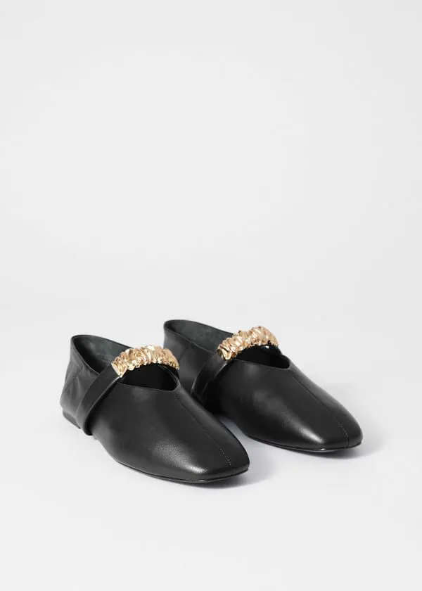 Women Ballerinas and Other Stories Embellished Leather Ballet Flats Black Women Ballerinas and Other Stories Embellished Leather Ballet Flats Black