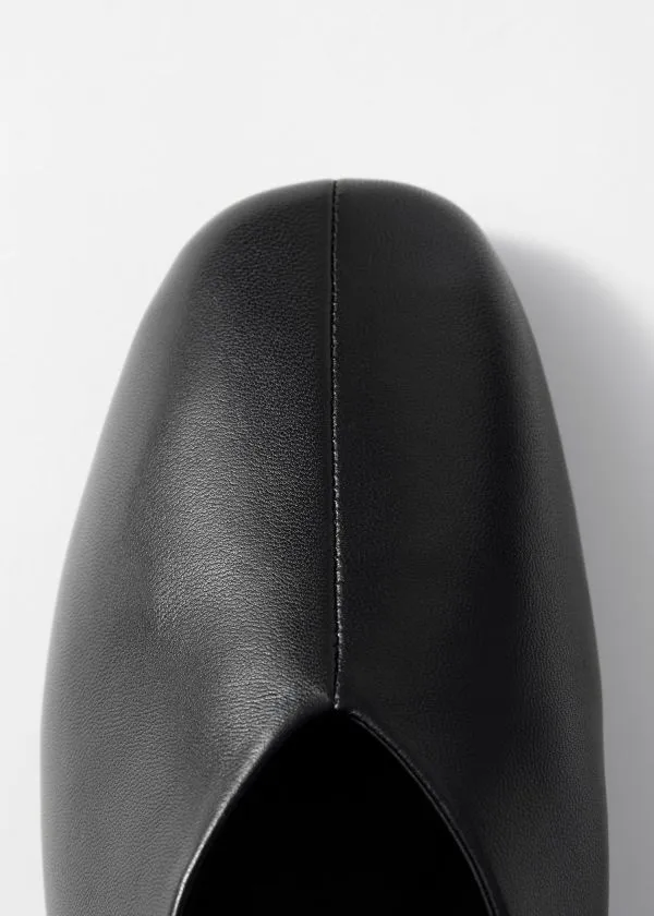 Women Ballerinas and Other Stories Embellished Leather Ballet Flats Black Women Ballerinas and Other Stories Embellished Leather Ballet Flats Black