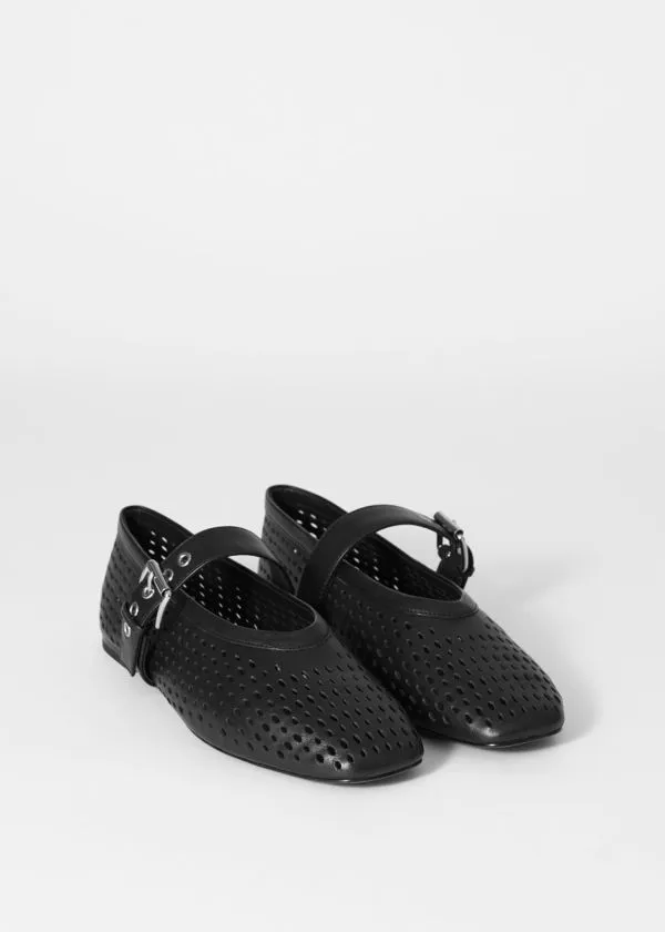 Women Ballerinas and Other Stories MaryJane Ballet Flats Black Women Ballerinas and Other Stories MaryJane Ballet Flats Black