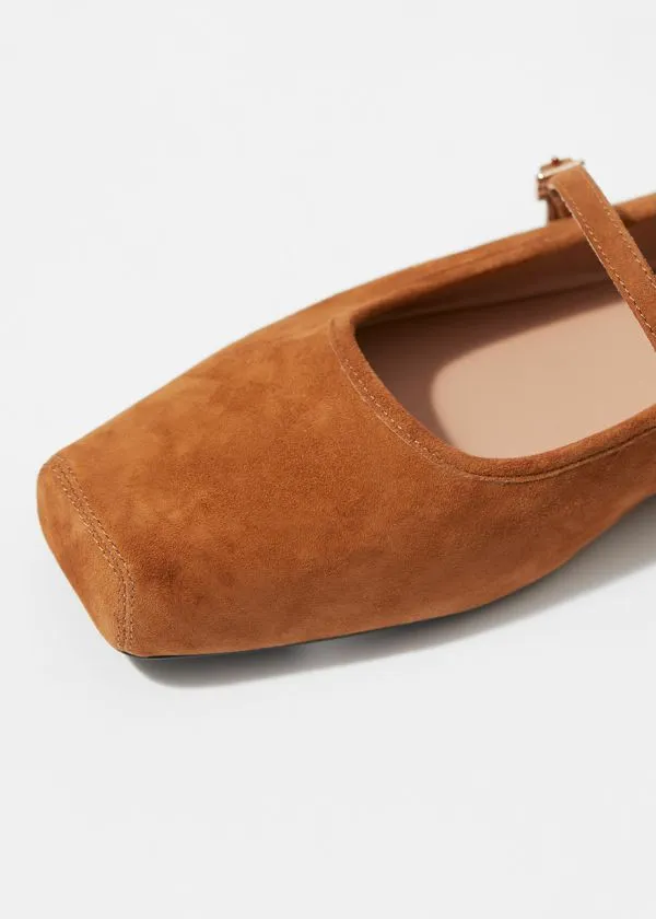 Women Ballerinas and Other Stories SquareToe Ballet Flats Brown Suede Women Ballerinas and Other Stories SquareToe Ballet Flats Brown Suede