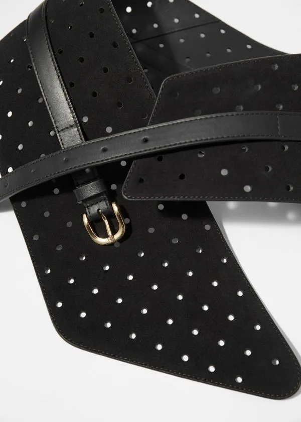 Women Belts and Other Stories Asymmetric Corset Belt Black