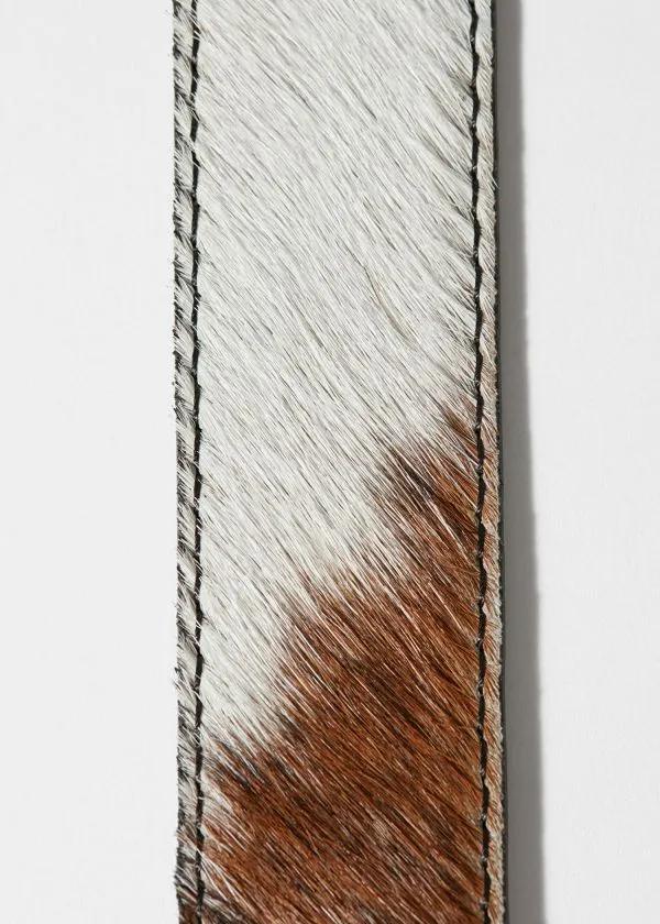 Women Belts and Other Stories CowPrint Pony Hair Belt Brown