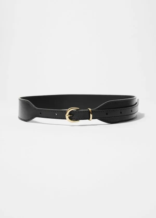 Women Belts and Other Stories Wide Waist Belt Black