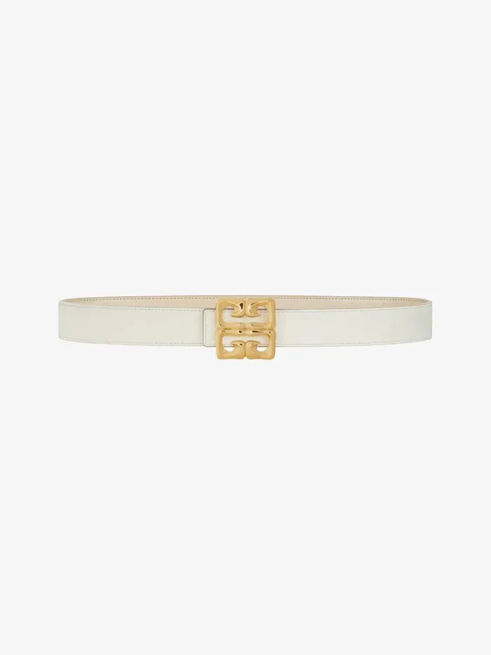 Women Belts Givenchy 4G Liquid Reversible Belt In Box Leather Natural Beige Women Belts Givenchy 4G Liquid Reversible Belt In Box Leather Natural Beige