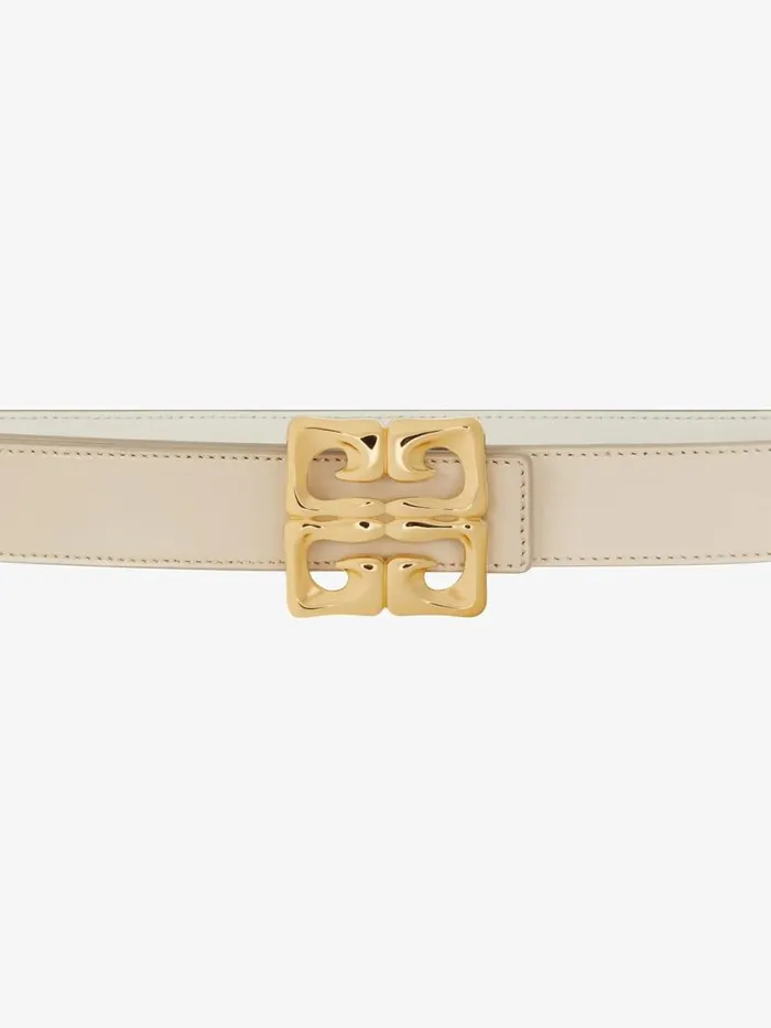 Women Belts Givenchy 4G Liquid Reversible Belt In Box Leather Natural Beige Women Belts Givenchy 4G Liquid Reversible Belt In Box Leather Natural Beige