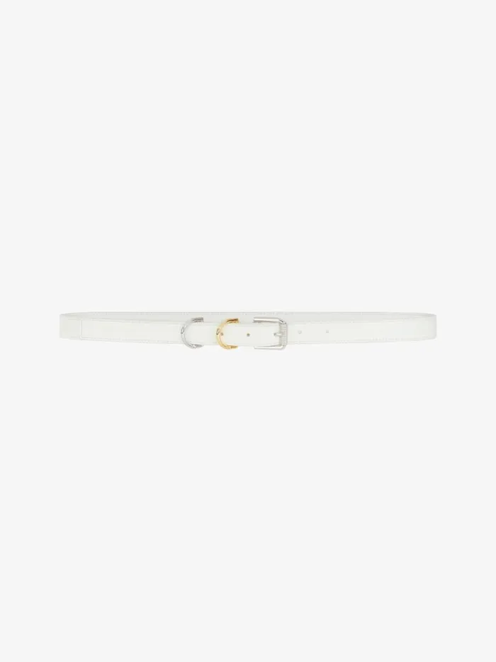 Women Belts Givenchy Voyou Belt In Leather Ivory