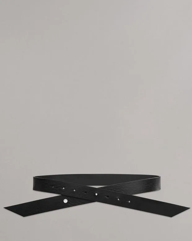 Women Belts rag and bone Zoe Leather Wrap Belt Black