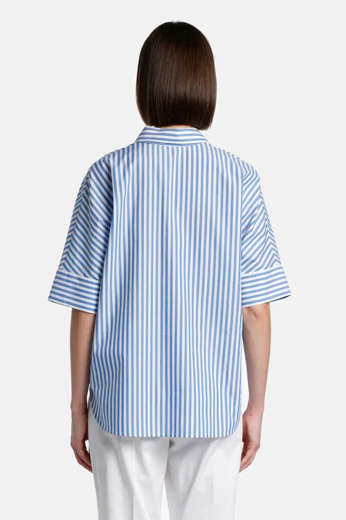 Women Bengalina Bengalina Light BlueWhite Blouses and Shirts Luisa Spagnoli Women Bengalina Bengalina Light BlueWhite Blouses and Shirts Luisa Spagnoli