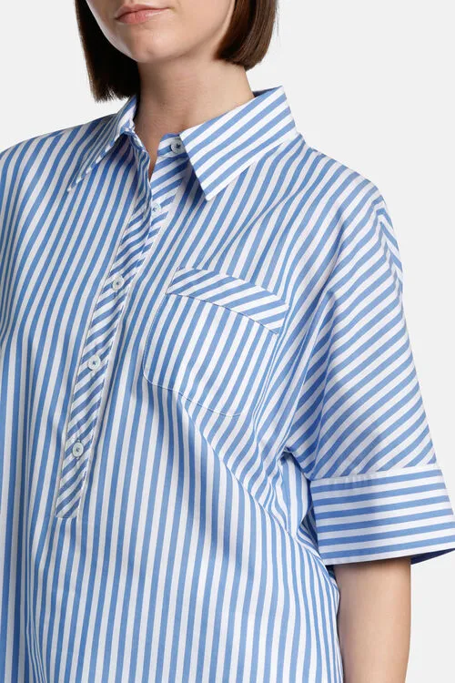 Women Bengalina Bengalina Light BlueWhite Blouses and Shirts Luisa Spagnoli Women Bengalina Bengalina Light BlueWhite Blouses and Shirts Luisa Spagnoli