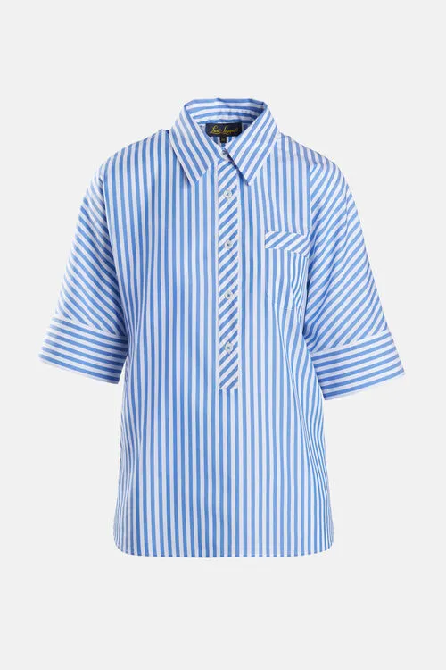 Women Bengalina Bengalina Light BlueWhite Blouses and Shirts Luisa Spagnoli Women Bengalina Bengalina Light BlueWhite Blouses and Shirts Luisa Spagnoli