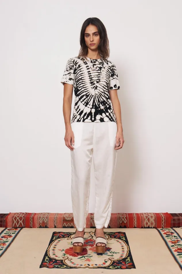 Women Black And Dirty White Boy Tee Raquel Allegra TShirts