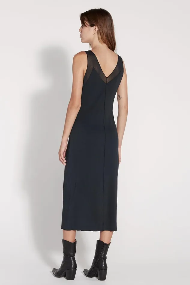 Women Black Cotton Mesh Poppy Dress Raquel Allegra Dresses
