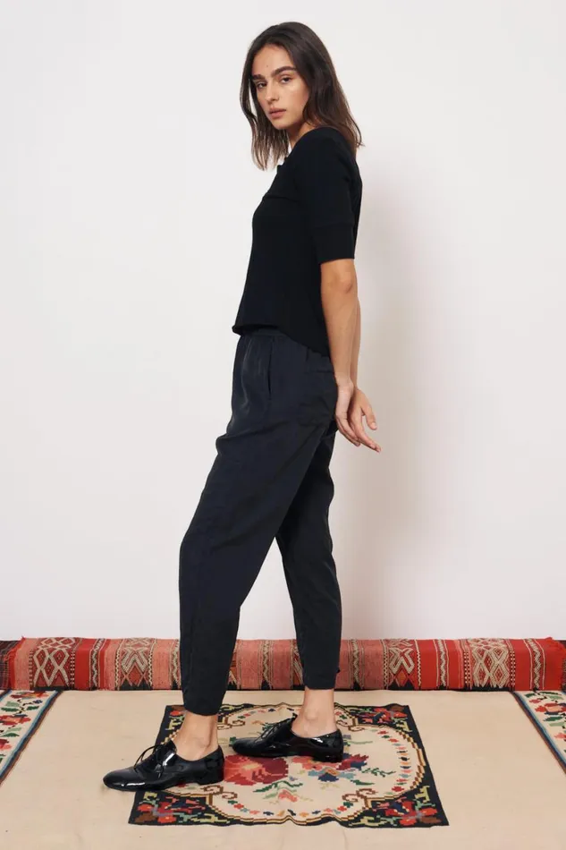 Women Black Fez Pant Raquel Allegra Bottoms