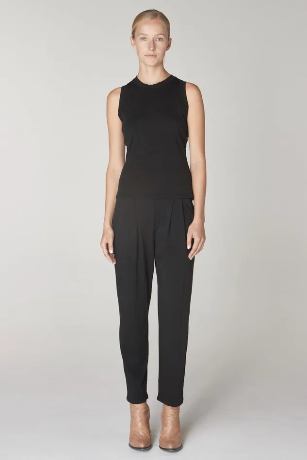 Women Black Leigh Tank Raquel Allegra Tops