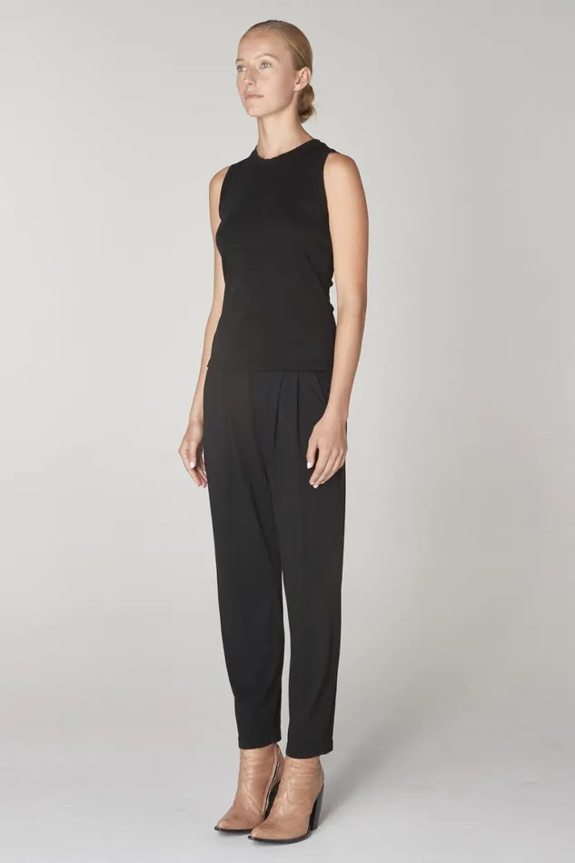Women Black Leigh Tank Raquel Allegra Tops