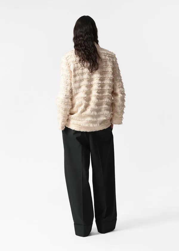 Women Blazers and Waistcoats and Other Stories Fringed Blazer Beige