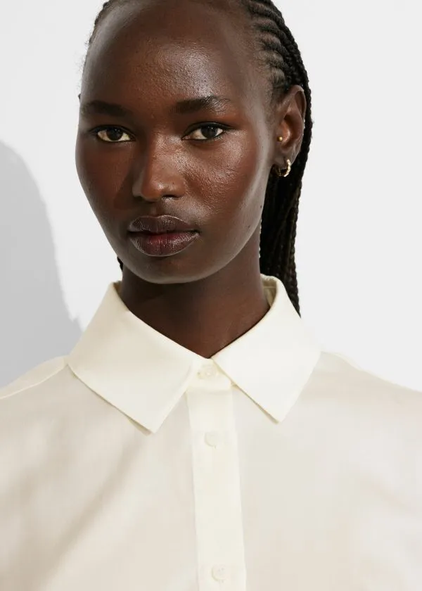 Women Blouses and Shirts and Other Stories Satin Shirt White