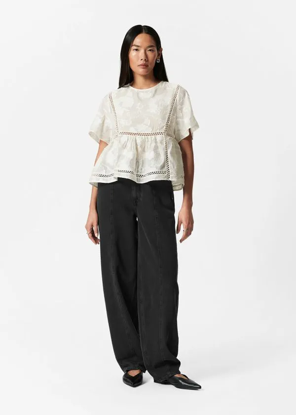 Women Blouses and Shirts and Other Stories Textured Top White
