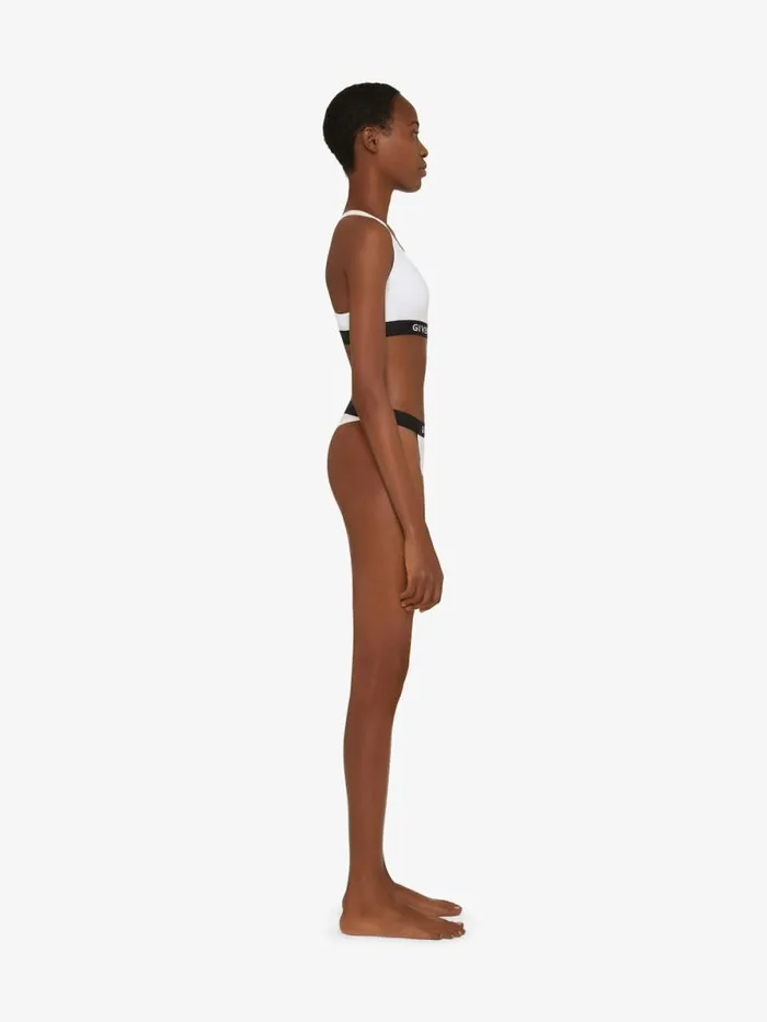 Women Bodysuits and Underwear Givenchy Brassire In Jersey Bio With GIVENCHY 4G Signature White