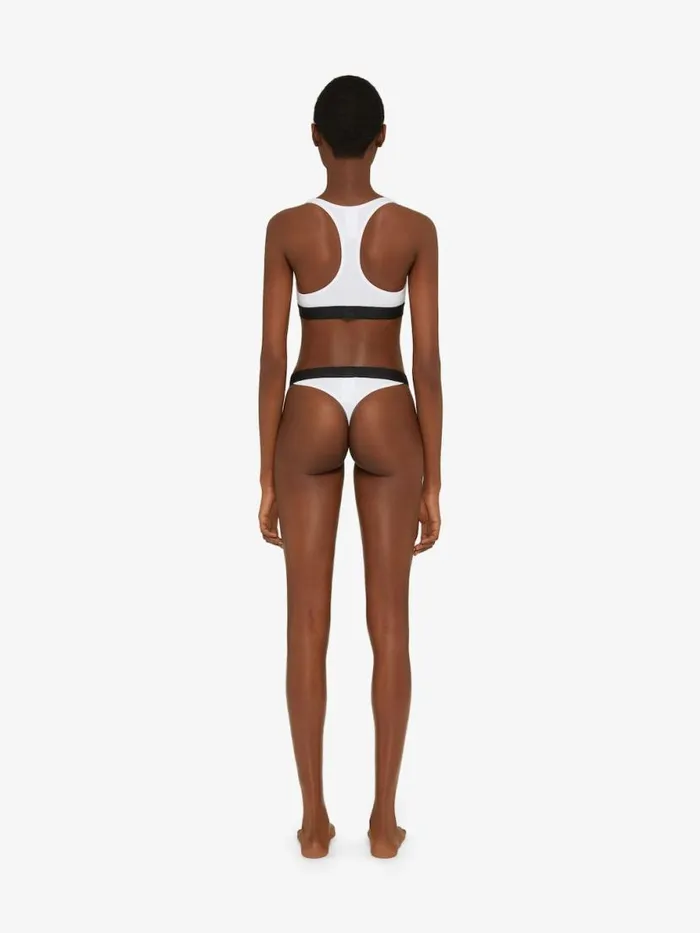 Women Bodysuits and Underwear Givenchy Brassire In Jersey Bio With GIVENCHY 4G Signature White