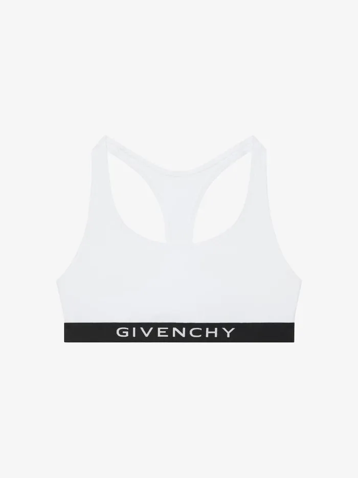 Women Bodysuits and Underwear Givenchy Brassire In Jersey Bio With GIVENCHY 4G Signature White