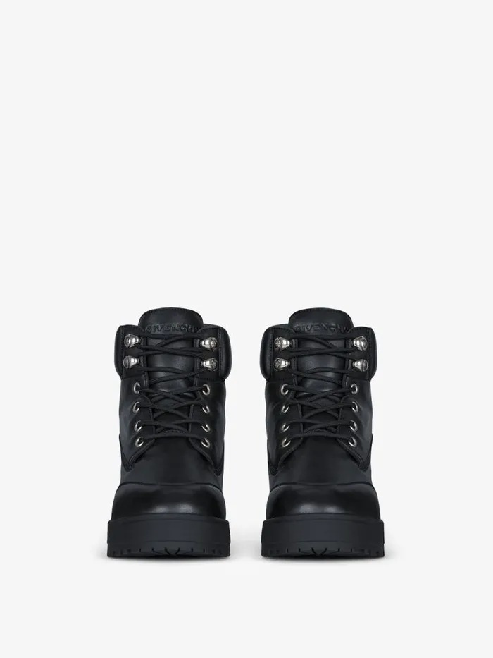 Women Boots and Booties Givenchy Trekker Ankle Workboots In Leather Black Women Boots and Booties Givenchy Trekker Ankle Workboots In Leather Black