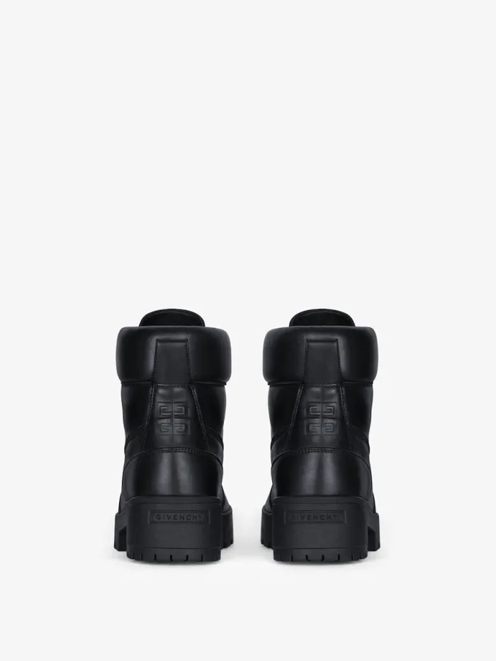 Women Boots and Booties Givenchy Trekker Ankle Workboots In Leather Black Women Boots and Booties Givenchy Trekker Ankle Workboots In Leather Black