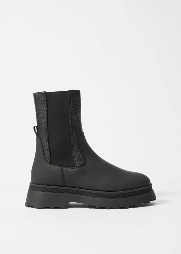 Women Boots and Other Stories Lined Leather Chelsea Boots Black