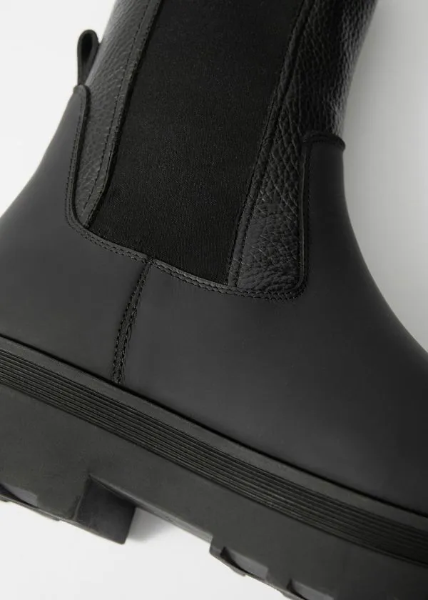 Women Boots and Other Stories Lined Leather Chelsea Boots Black