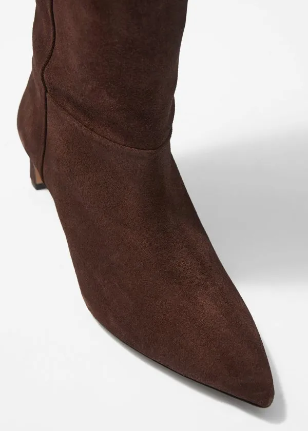 Women Boots and Other Stories PointedToe KneeHigh Boots Brown