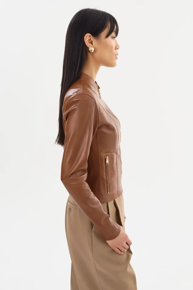 Women CHAPIN Reversible Leather Bomber Luggagegold LAMARQUE Bombers Women CHAPIN Reversible Leather Bomber Luggagegold LAMARQUE Bombers